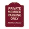 Signmission Designer Series-Private Member Parking Only All Others Towed, 24" x 18", BU-1824-9919 A-DES-BU-1824-9919 - alternate 1